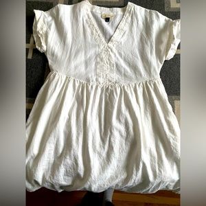 White heavy cotton universal threads baby doll dress